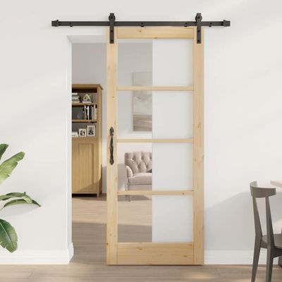 vidaXL Posuvné dvere ORKDAL Prírodná 83 x 202 cm
