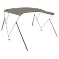 vidaXL Strieška bimini s 3 oblúkmi sivá 183x140x137 cm