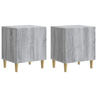 vidaXL Nočný stolík 2 pcs Sivá sonoma 43 x 34,5 x 50 cm