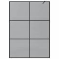 vidaXL Stena walk-in sprchy Čierna 140 x 195 cm tvrdené sklo