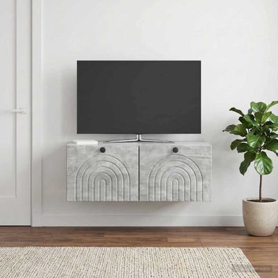 vidaXL Nástenná TV skrinka Nástenný Betónovo sivá 78,5 x 41 x 30 cm