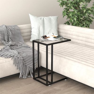 vidaXL Počítačový stolík priehľadný 50x35x65 cm tvrdené sklo