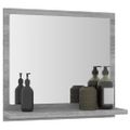 vidaXL Kúpeľňové zrkadlo sivý dub sonoma 40x10,5x37cm spracované drevo