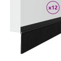 vidaXL Samolepiace tesnenia dverí s kefou 12 ks Čierna 100 cm