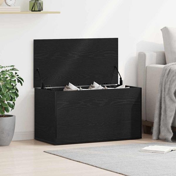 vidaXL Úložná krabica Čierny dub 84 x 42 x 46 cm Kompozitné drevo
