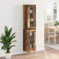 vidaXL Highboard 2 ks Staré drevo 34,5 x 34 x 180 cm Kompozitné drevo