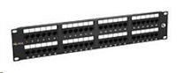 Solarix - 19" Patch panel 48 x RJ45 CAT5E UTP čierny