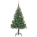 vidaXL Vianočný stromček Zelená 150 cm PVC