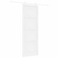 vidaXL Posuvné dvere Biela 83 x 232 cm Borovicový masív