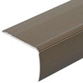 vidaXL Schodové hrany 10 ks Hnedá 67 x 3 x 2 cm Hliník
