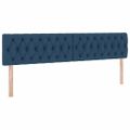 vidaXL Postel s úložným prostorem a matrací Modrá 200 x 200 cm Zamat