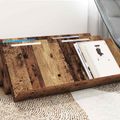 vidaXL Regál na časopisy s poličkou Staré drevo 90 x 53 x 28,5 cm