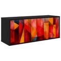 vidaXL Nástenný TV kabinet HEESCH 102 x 33 x 40 cm Čierny dub
