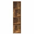 vidaXL rohová skrinka Old Wood 33x33x132 cm Engineered Wood