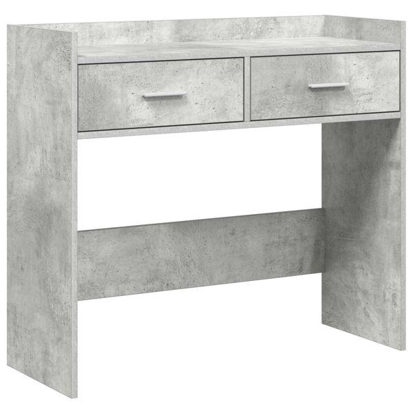 vidaXL Konzolový stôl Betónovo sivá 90 x 35 x 80 cm Kompozitné drevo