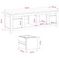 vidaXL TV skrinka 110 x 30 x 35 cm Prírodná Husté teakové drevo