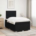 vidaXL Posteľ boxspring s matracom Čierna 120 x 190 cm Látka