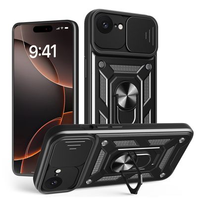 Puzdro Defender Slide pre iPhone 16e / 17e čierne