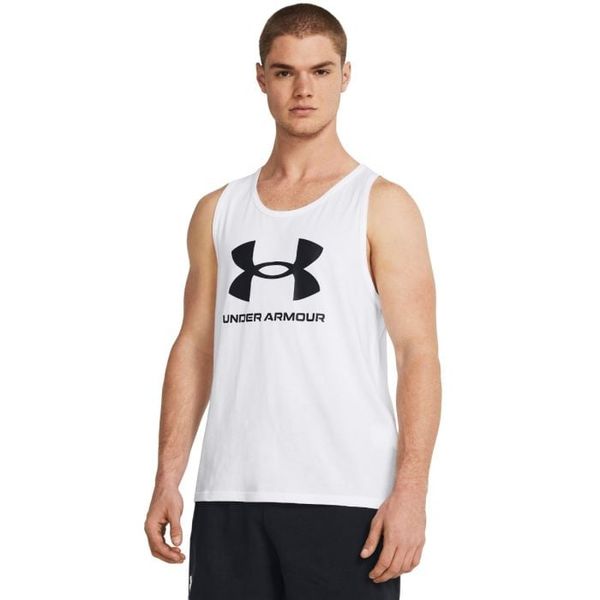 Tielko SPORTSTYLE LOGO TANK White - Under Armour, veľkosť XXL