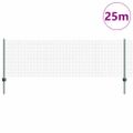vidaXL Zvarené pletivo s podperami 25 x 0,8 m PVC potiahnutá oceľ