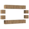 VidaXL 8 dielna súprava nástennej TV skrinky Artisan Oak