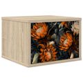vidaXL Nástenná nočná skrinka LOCHEM Dub sonoma 36 x 33 x 25 cm
