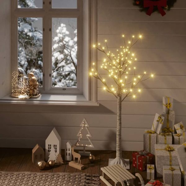 vidaXL Vianočný stromček/vŕba 120 LED 1,2 m, teplá biela, dovnútra/von