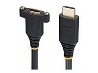 High Speed - predlžovací kábel HDMI s ethernetom - HDMI s pinmi (male) do HDMI so zásuvkami (female) - 1 m - čierna - montáž na panel, podpora 1440p (UWQHD) 144Hz, podpora 4K60Hz, pasívny