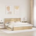 vidaXL Úložná posteľ Sonoma dub 180 x 200 cm Kompozitné drevo