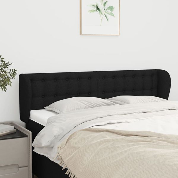 vidaXL Čelo postele so záhybmi čierne 147x23x78/88 cm látka