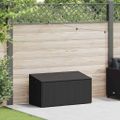 vidaXL Záhradný úložný box čierny 110x50x58 cm polyratan