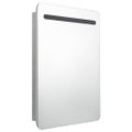 vidaXL LED kúpeľňová zrkadlová skrinka betónová sivá 60x11x80 cm