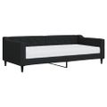 vidaXL Denná posteľ s matracom čierna 90x200 cm látka