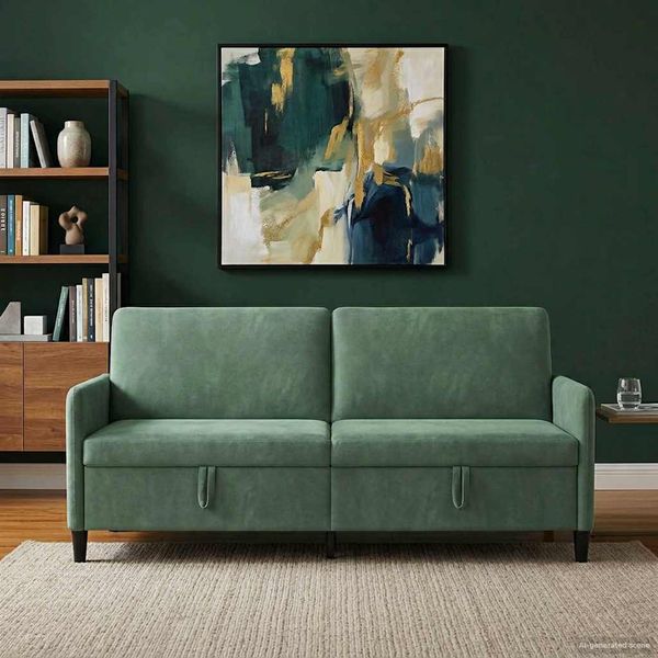 vidaXL Sofa s úložným priestorom Morská zelená 192 x 78 x 87 cm
