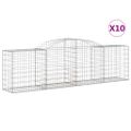 vidaXL Oblúkové gabionové koše 10 ks 300x50x80/100 cm pozinkov. železo