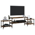 vidaXL TV skrinka dymový dub 197x35x52 cm spracované drevo