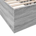 vidaXL Posteľný rám sivý dub sonoma 90x200 cm borovicový masív