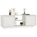 vidaXL TV skrinka biela 110x30x40 cm borovicový masív
