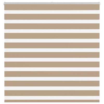 vidaXL Zebrová roleta pieskovo hnedá 150x100 cm šírka látky 145,9 cm polyester