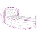 vidaXL Rám postele s matracom s čelnou doskou Modrá 100 x 200 cm Zamat