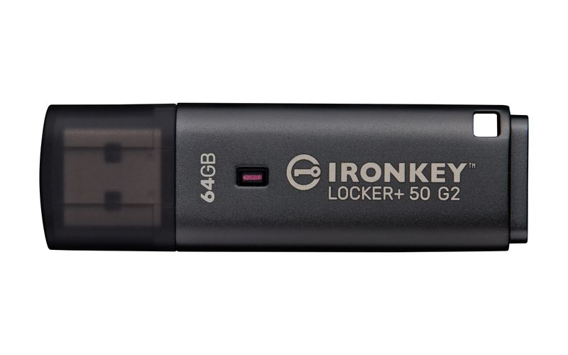 Kingston IronKey Locker+ 50 G2/64GB/USB 3.2 Gen 1 (5Gb/s)/USB-A/Čierna