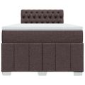 vidaXL Boxspring posteľ s matracom tmavohnedá 120x190 cm látka