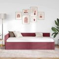 vidaXL Rohový rám postele Víno červené 80 cm x 200 cm látka