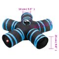 vidaXL Tunel pre mačky 5-cestný čierno-modrý 25 cm polyester