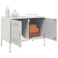 vidaXL TV skrinka biela 68x39x50,5 cm oceľ