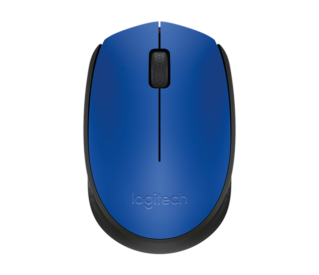 Logitech M171/Kancelárska/Optická/1 000 DPI/Bezdrôtová USB/Čierna-modrá