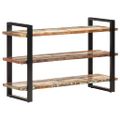 vidaXL Komoda s 3 policami 120x40x75 cm, recyklovaný masív