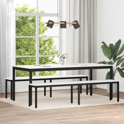vidaXL lavička Biela 200 x 35 x 45 cm Masívne borovicové drevo