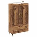 vidaXL Highboard Staré drevo 69,5 x 31 x 115 cm Kompozitné drevo