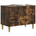 vidaXL Nočný stolík Dymový dub 62 x 34,5 x 48 cm Kompozitné drevo